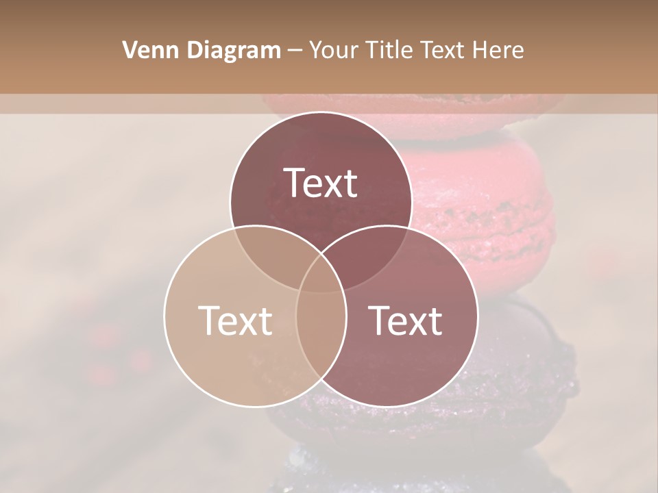 A Stack Of Colorful Macaroons Sitting On Top Of Each Other PowerPoint Template