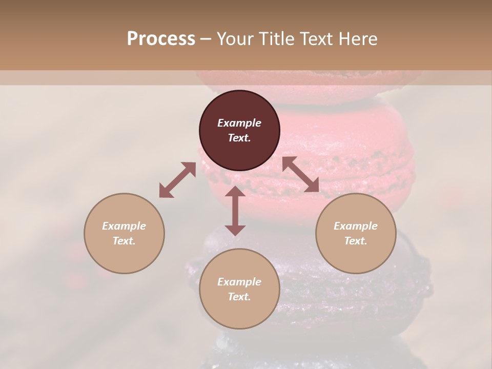 A Stack Of Colorful Macaroons Sitting On Top Of Each Other PowerPoint Template
