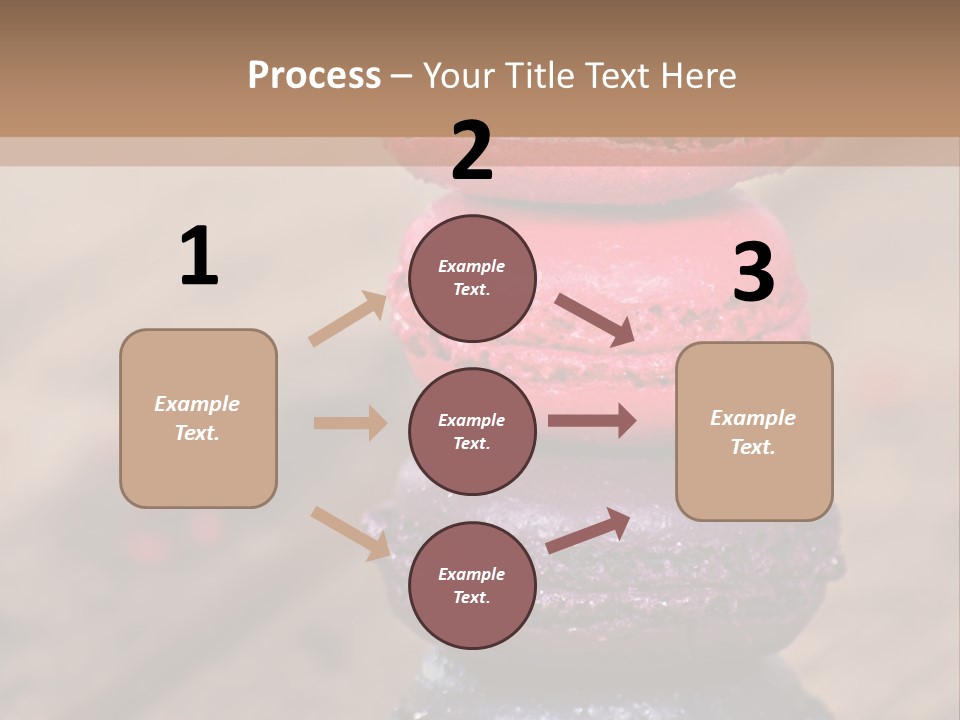 A Stack Of Colorful Macaroons Sitting On Top Of Each Other PowerPoint Template