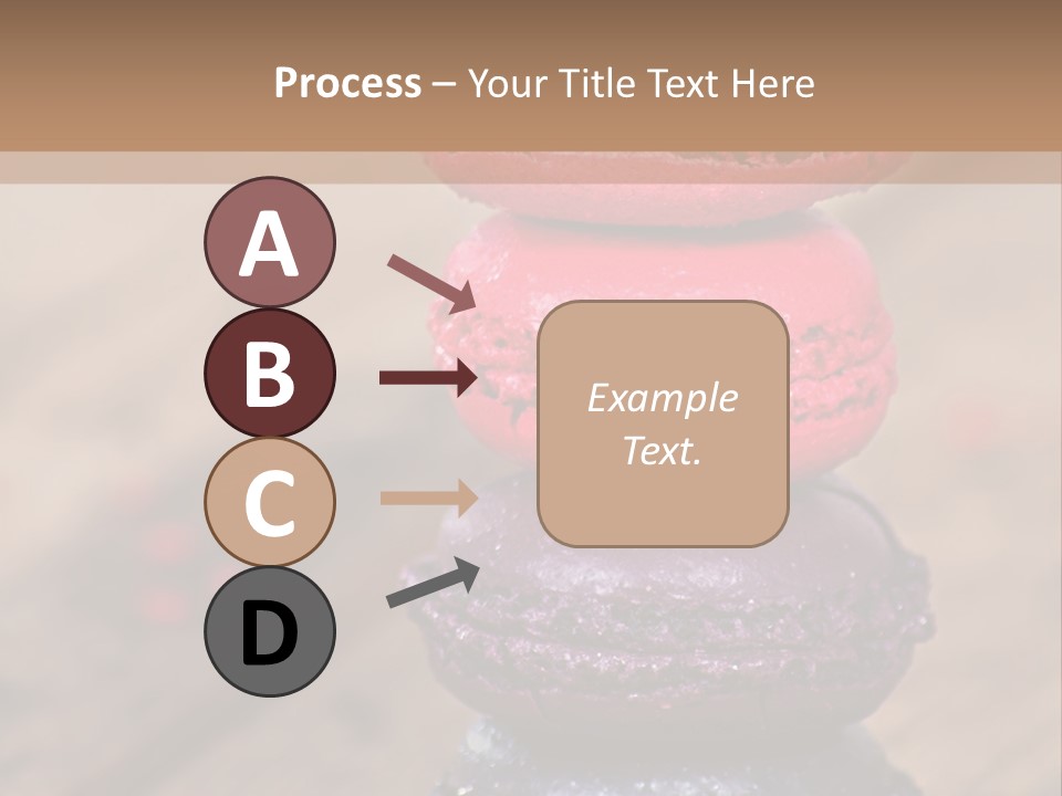 A Stack Of Colorful Macaroons Sitting On Top Of Each Other PowerPoint Template