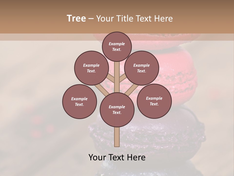 A Stack Of Colorful Macaroons Sitting On Top Of Each Other PowerPoint Template