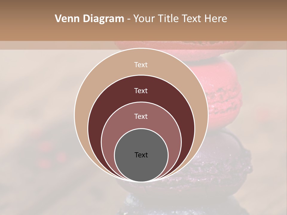 A Stack Of Colorful Macaroons Sitting On Top Of Each Other PowerPoint Template
