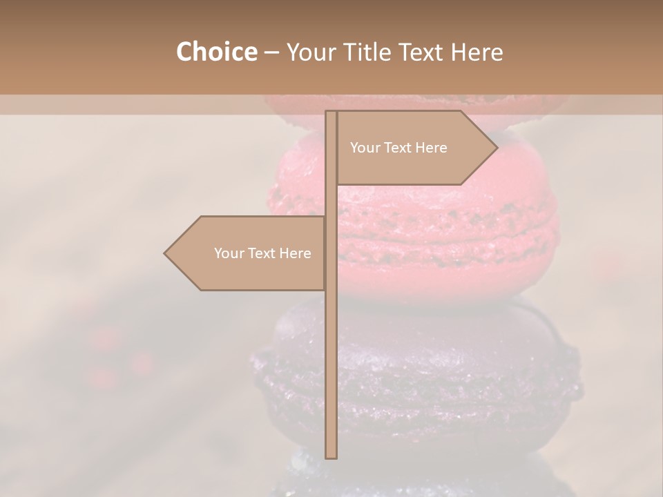 A Stack Of Colorful Macaroons Sitting On Top Of Each Other PowerPoint Template