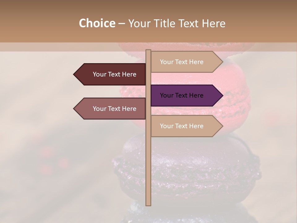 A Stack Of Colorful Macaroons Sitting On Top Of Each Other PowerPoint Template