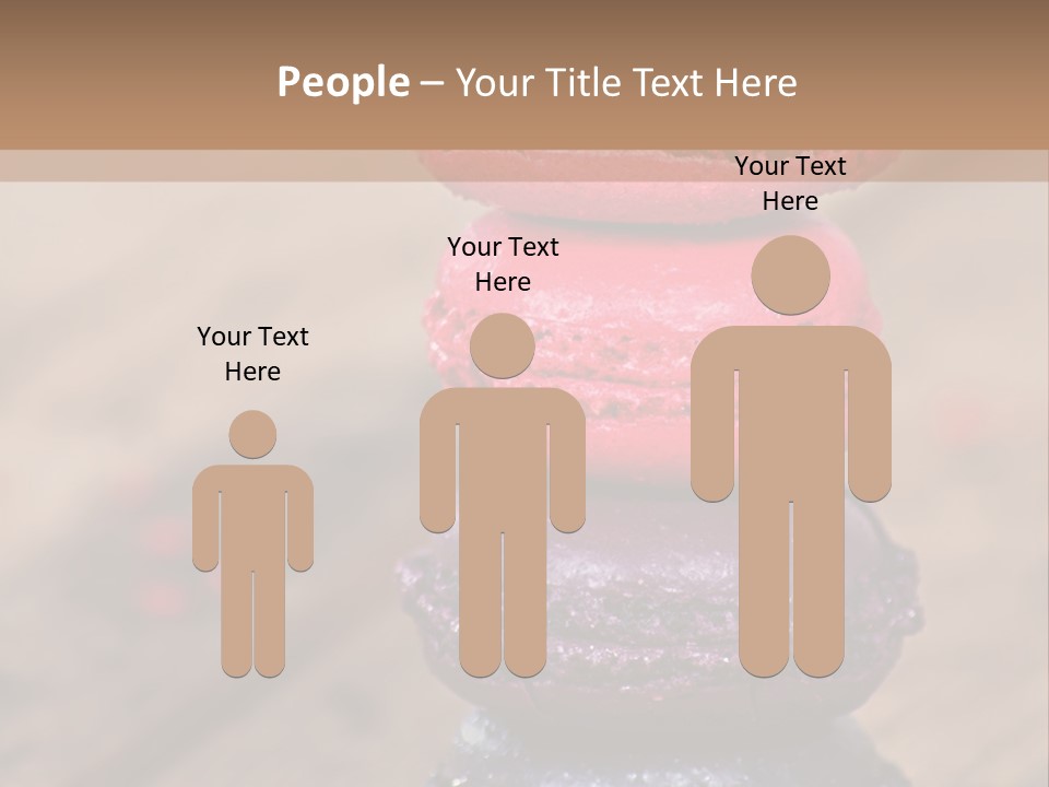 A Stack Of Colorful Macaroons Sitting On Top Of Each Other PowerPoint Template