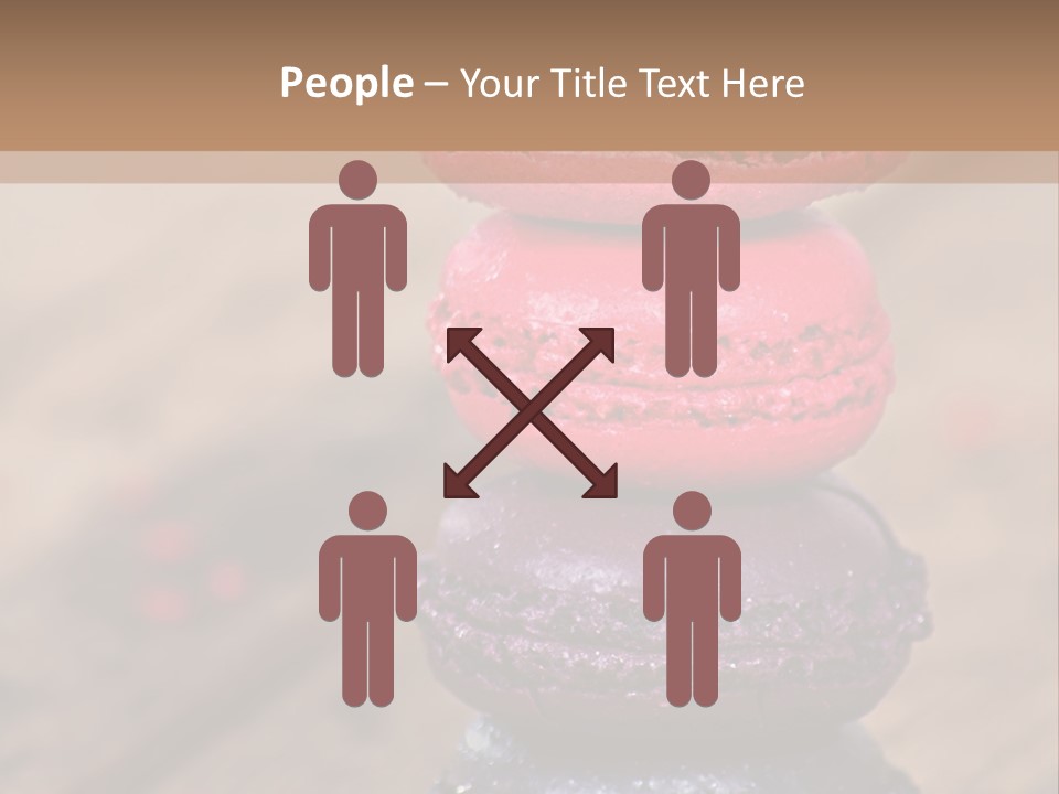 A Stack Of Colorful Macaroons Sitting On Top Of Each Other PowerPoint Template