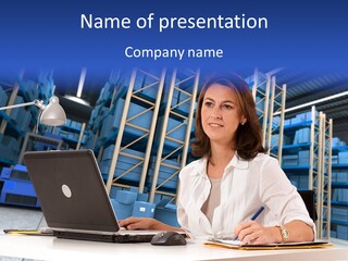 Depot Stock Working PowerPoint Template