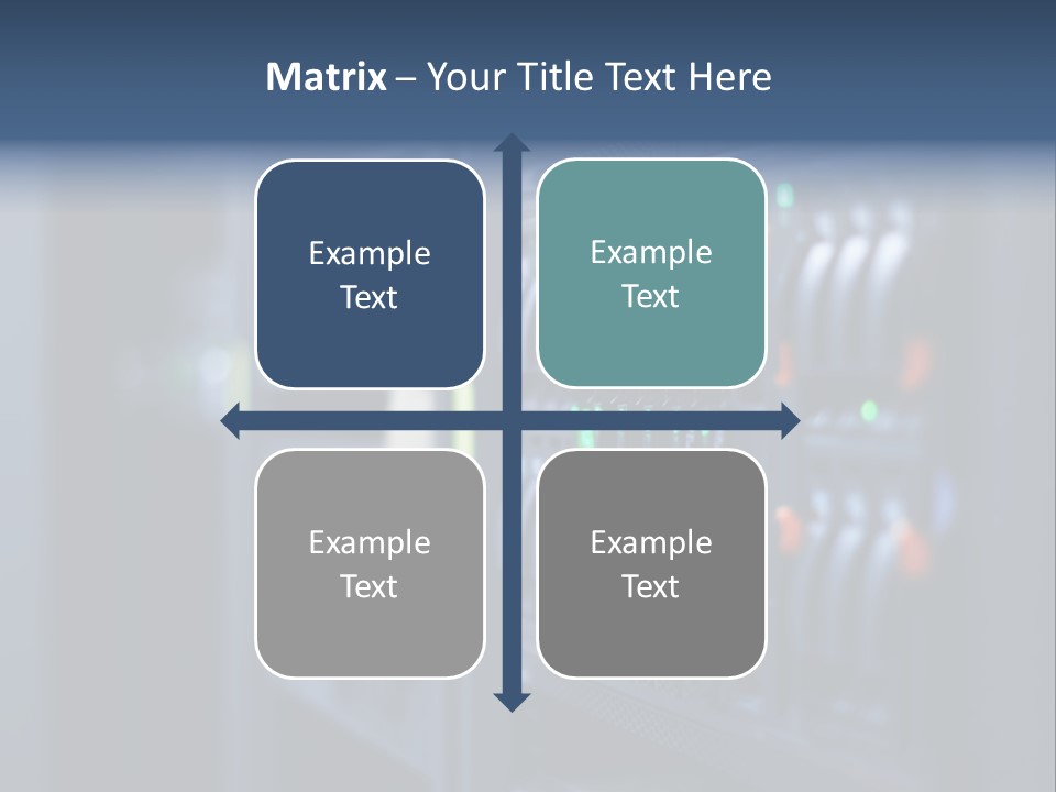 Network Room Data Server Farm PowerPoint Template