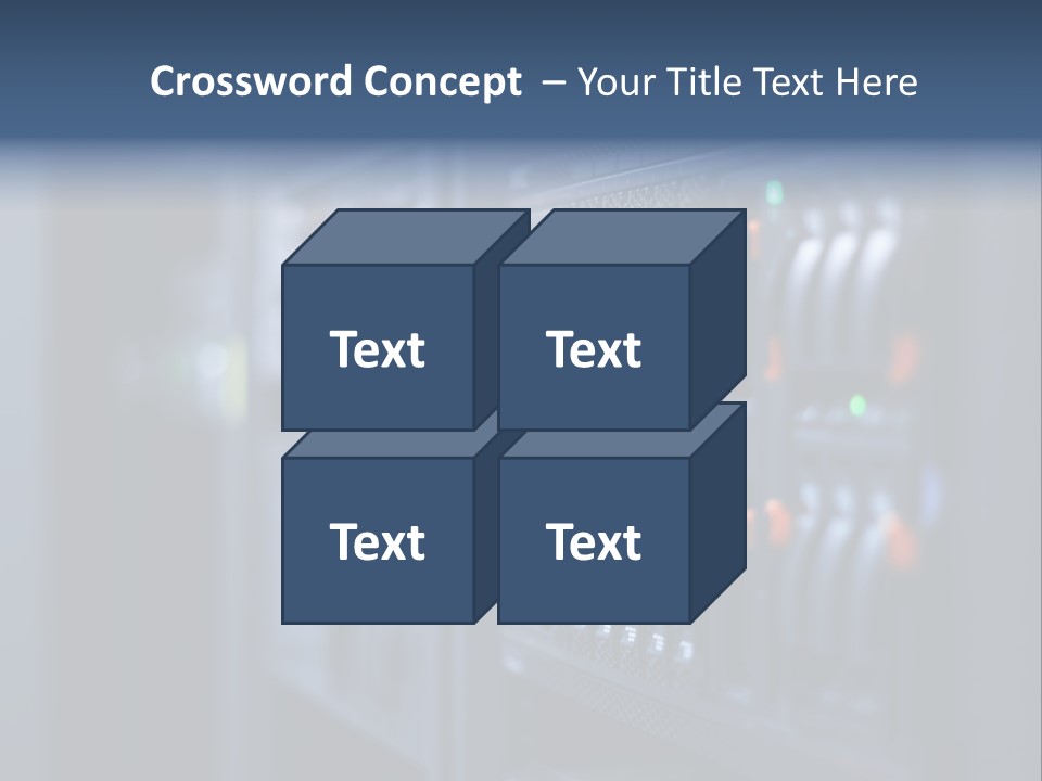 Network Room Data Server Farm PowerPoint Template