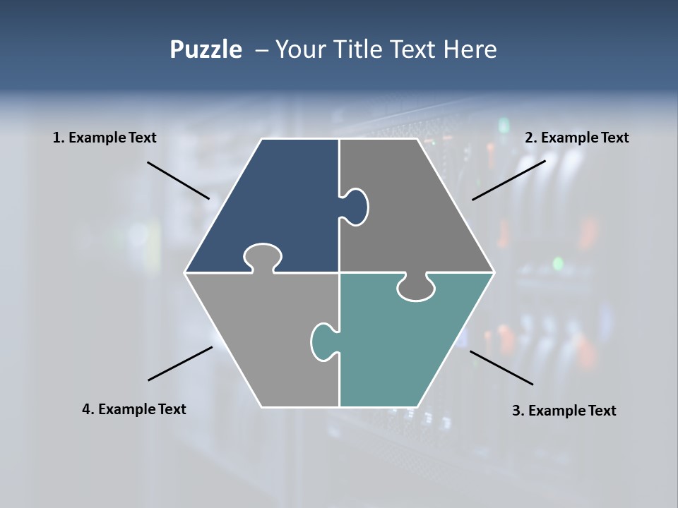 Network Room Data Server Farm PowerPoint Template