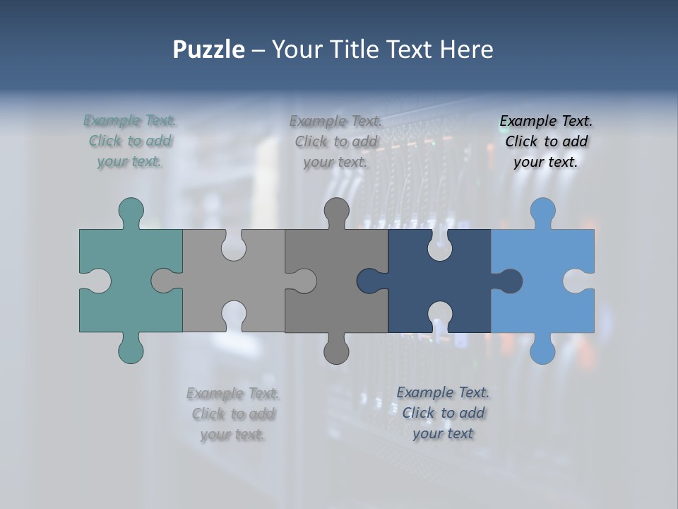 Network Room Data Server Farm PowerPoint Template