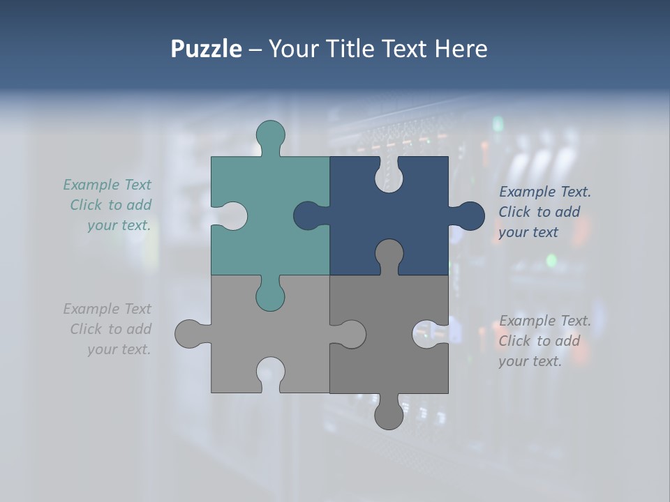 Network Room Data Server Farm PowerPoint Template