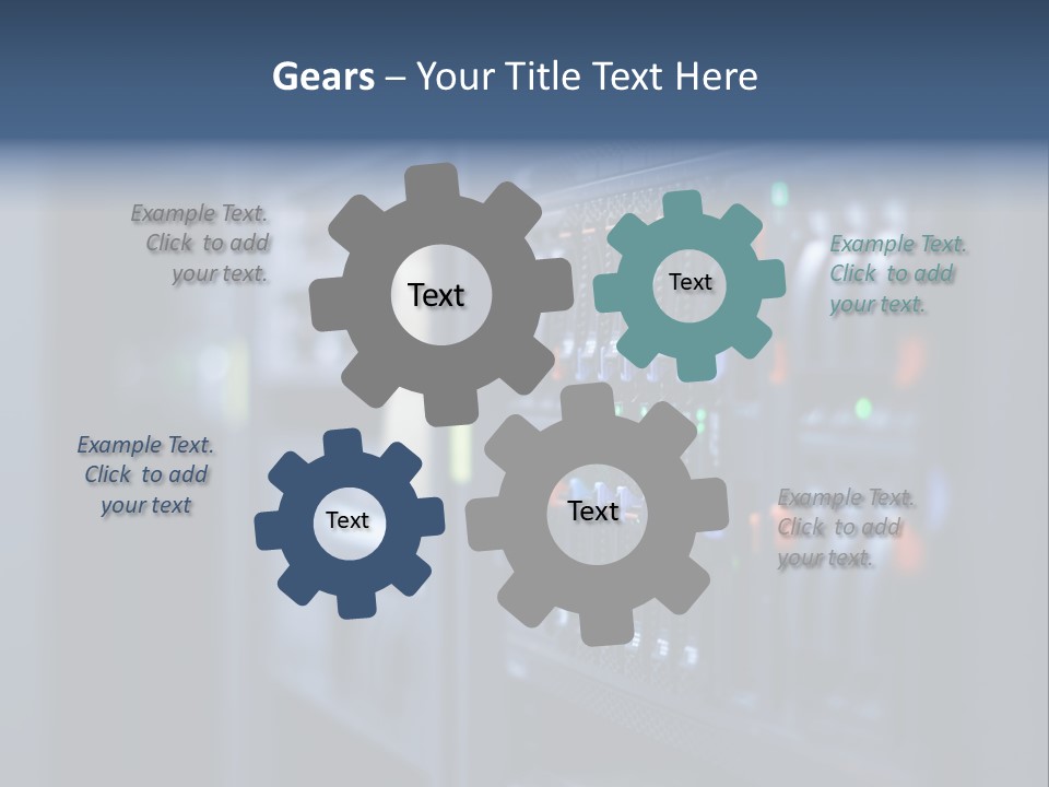 Network Room Data Server Farm PowerPoint Template