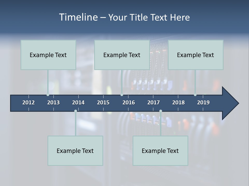 Network Room Data Server Farm PowerPoint Template
