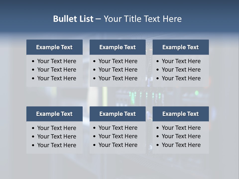 Network Room Data Server Farm PowerPoint Template