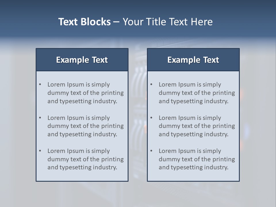 Network Room Data Server Farm PowerPoint Template