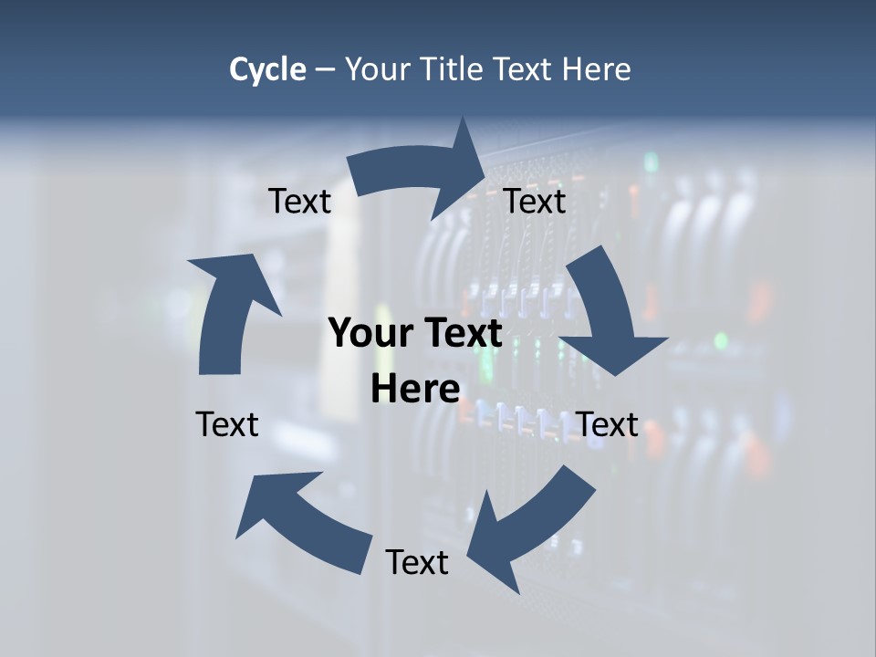 Network Room Data Server Farm PowerPoint Template