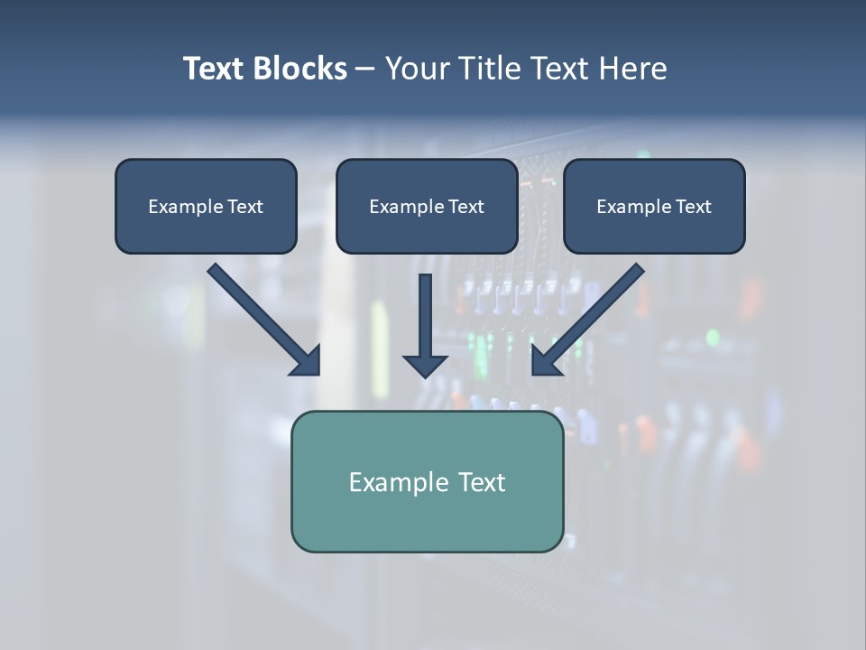 Network Room Data Server Farm PowerPoint Template