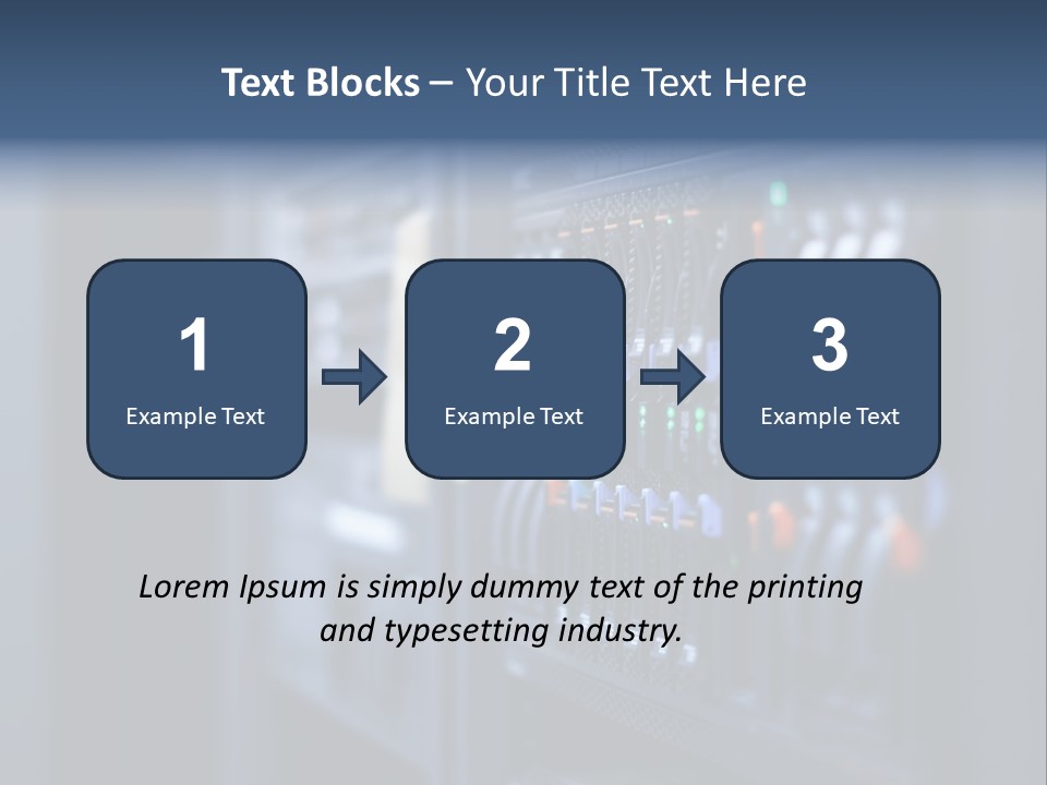 Network Room Data Server Farm PowerPoint Template
