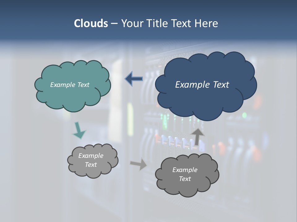 Network Room Data Server Farm PowerPoint Template
