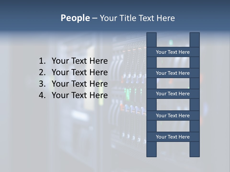 Network Room Data Server Farm PowerPoint Template