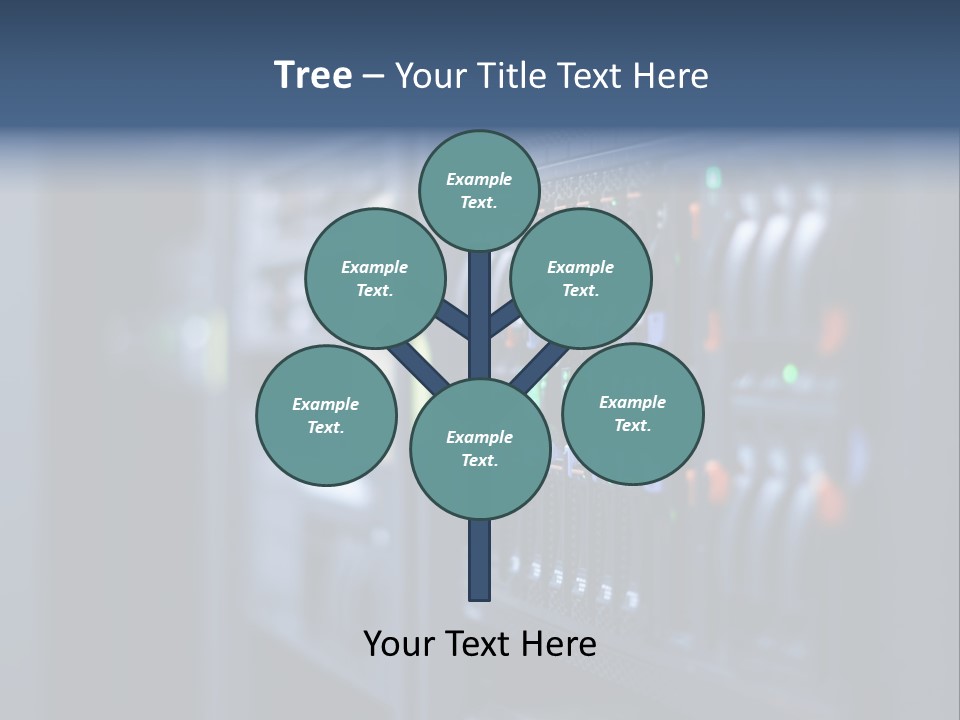 Network Room Data Server Farm PowerPoint Template