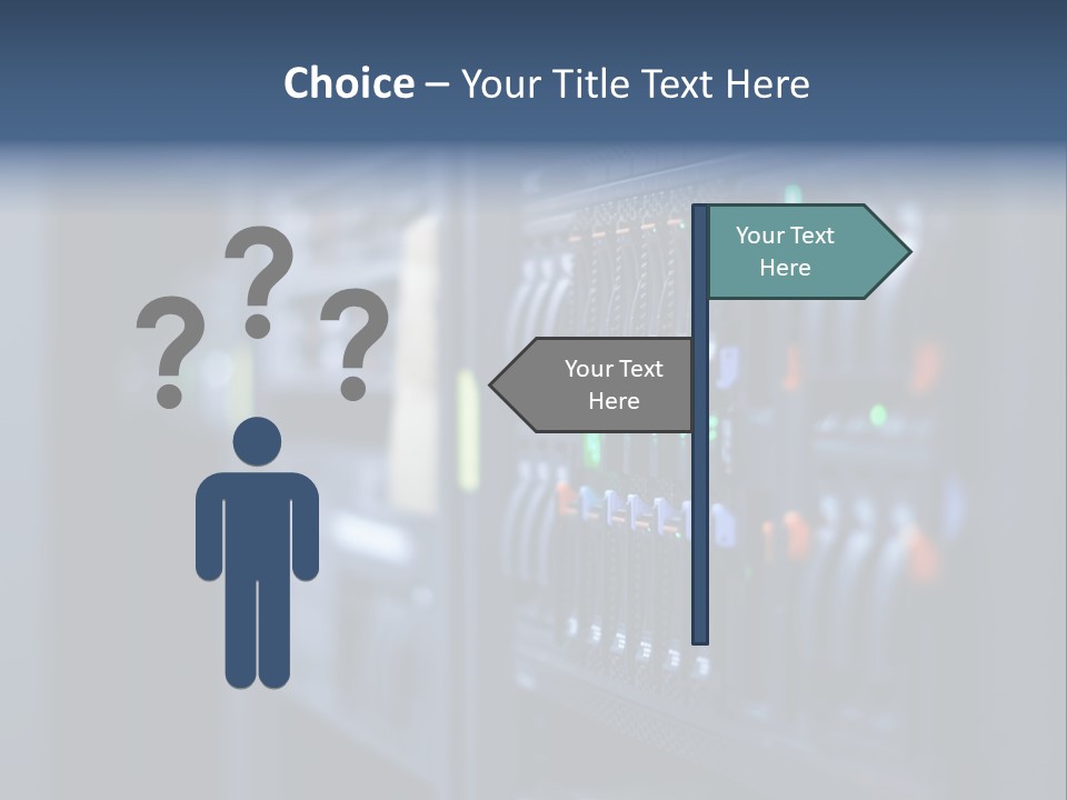Network Room Data Server Farm PowerPoint Template