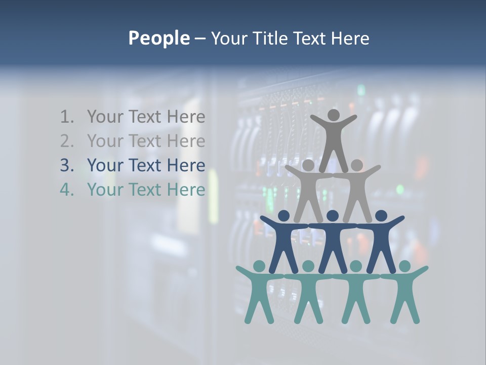 Network Room Data Server Farm PowerPoint Template
