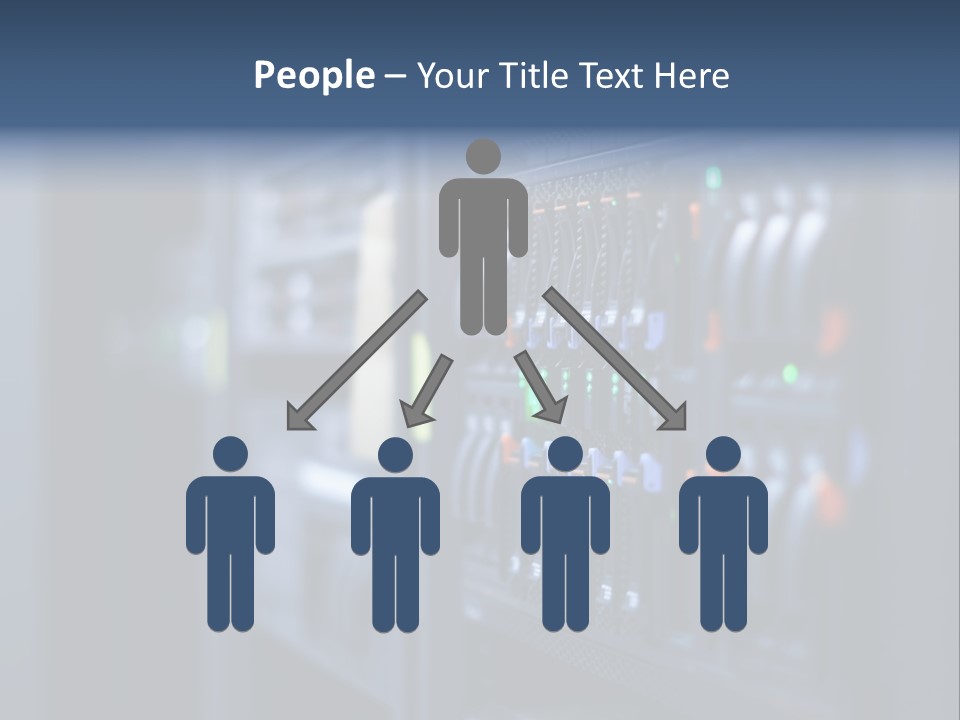 Network Room Data Server Farm PowerPoint Template
