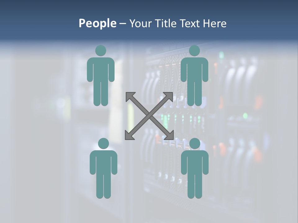 Network Room Data Server Farm PowerPoint Template