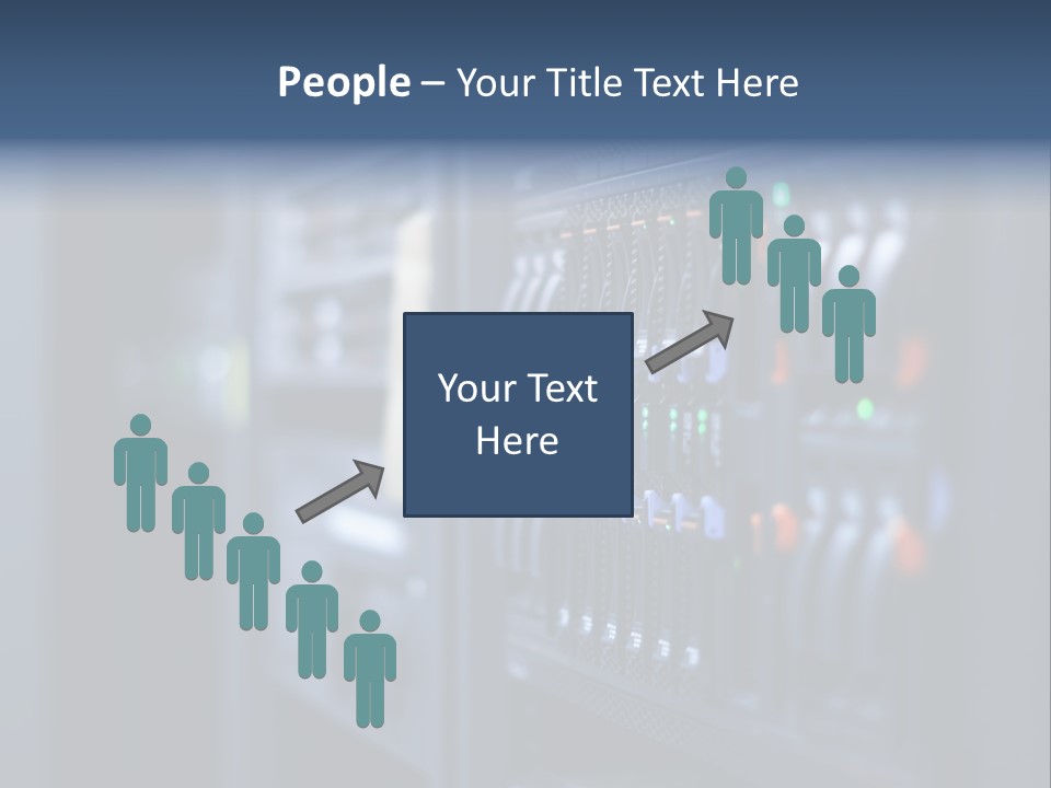 Network Room Data Server Farm PowerPoint Template