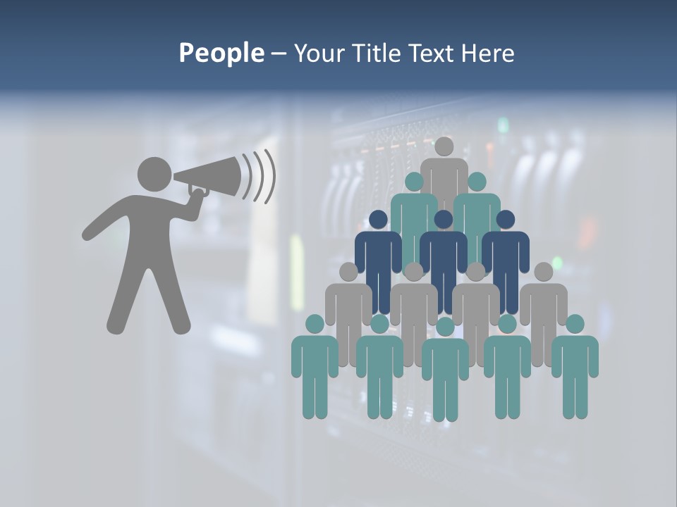 Network Room Data Server Farm PowerPoint Template