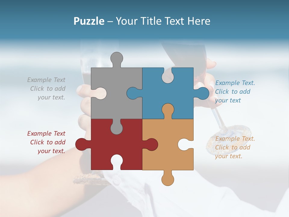 Blue Two Ocean PowerPoint Template