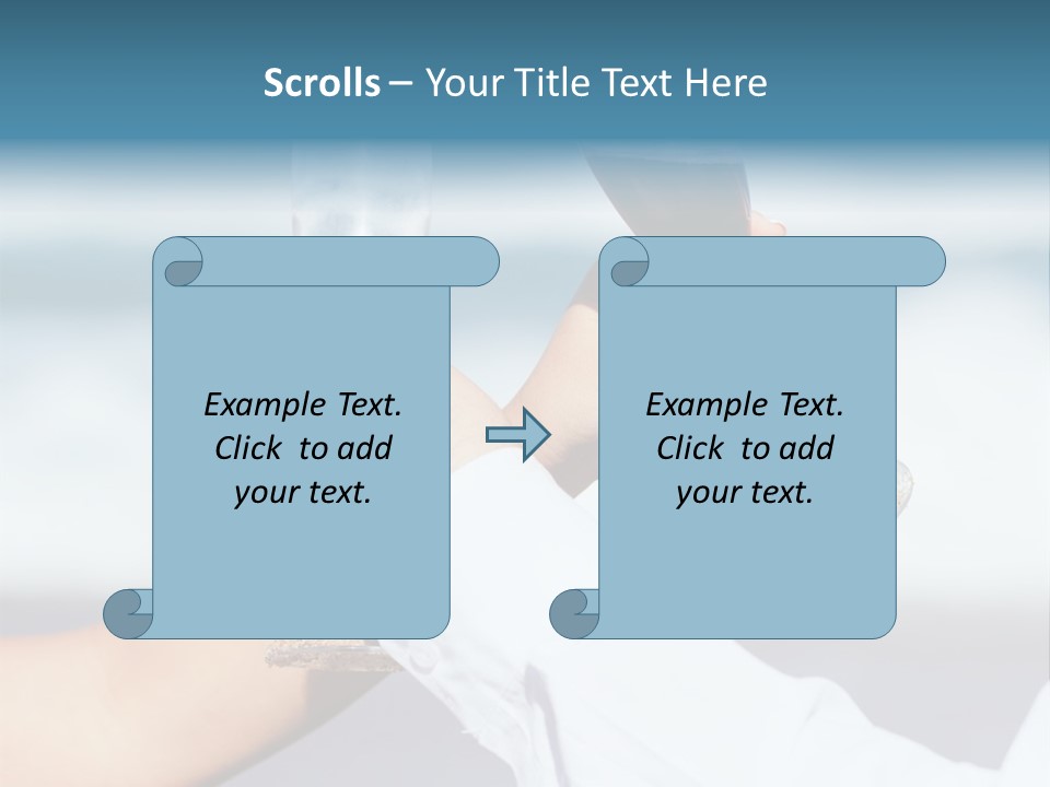 Blue Two Ocean PowerPoint Template