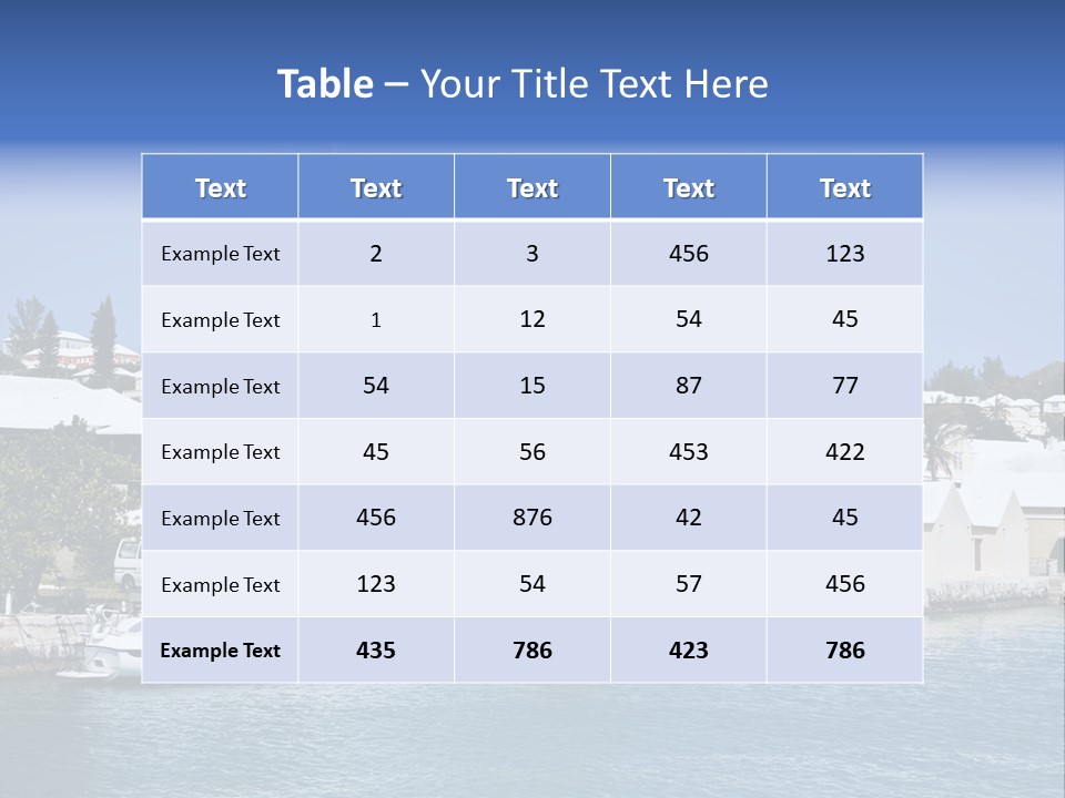 Color Ocean Water PowerPoint Template