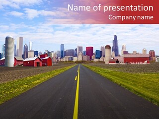 Wallpaper Ahead Street PowerPoint Template