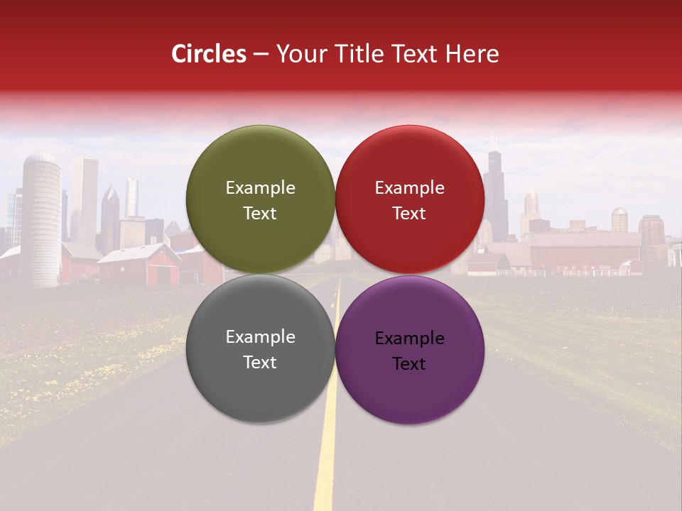 Wallpaper Ahead Street PowerPoint Template