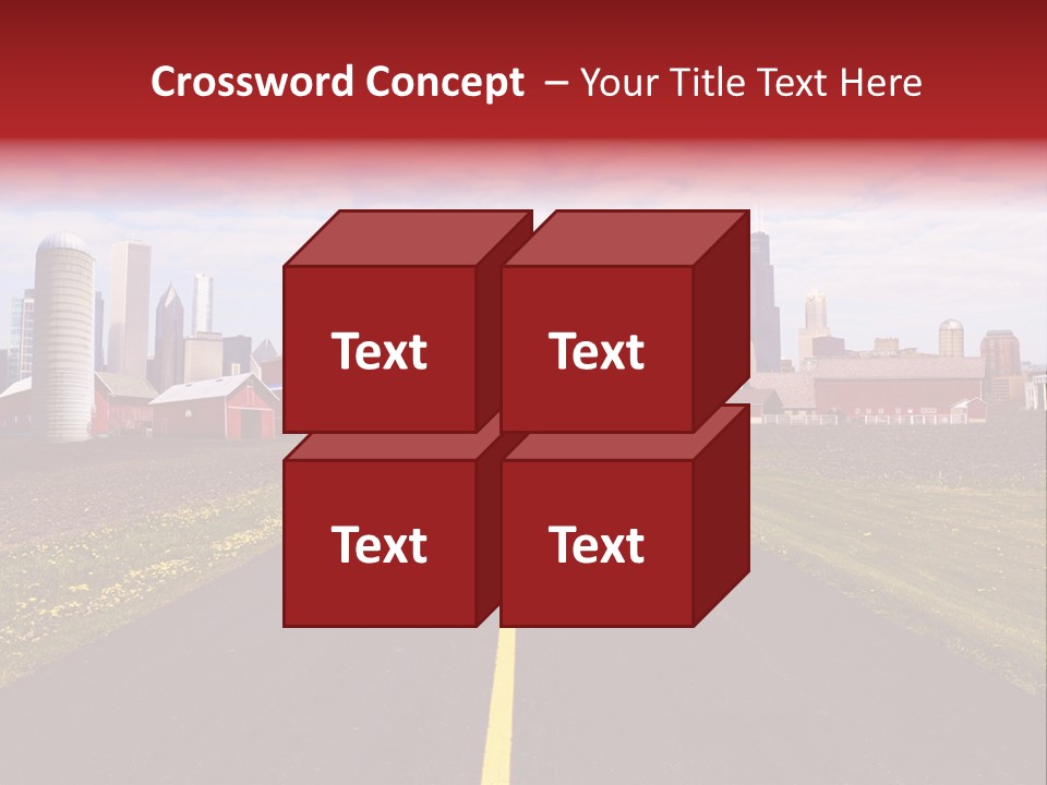 Wallpaper Ahead Street PowerPoint Template