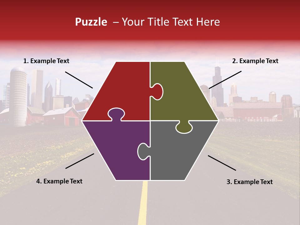 Wallpaper Ahead Street PowerPoint Template