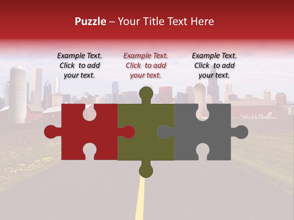 Wallpaper Ahead Street PowerPoint Template