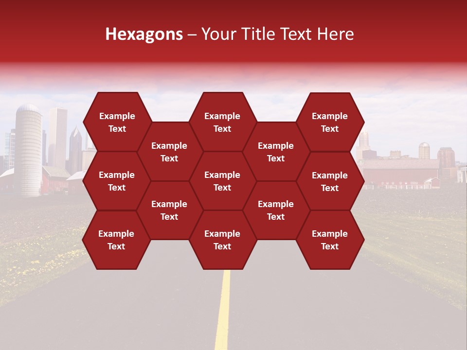 Wallpaper Ahead Street PowerPoint Template