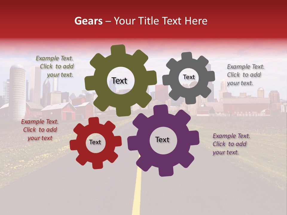 Wallpaper Ahead Street PowerPoint Template