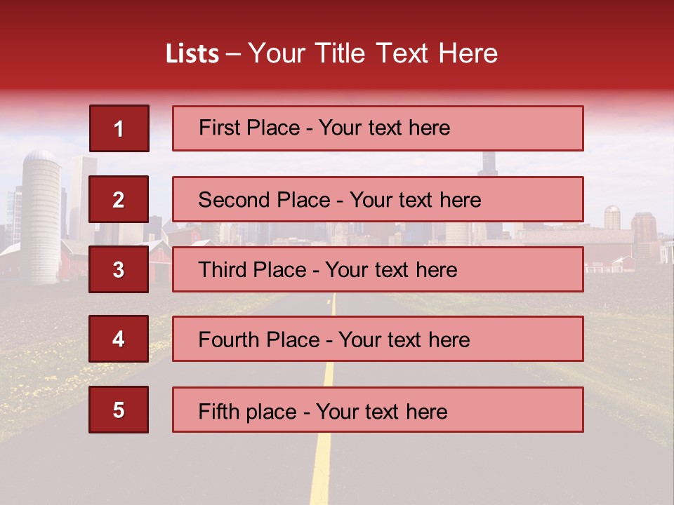 Wallpaper Ahead Street PowerPoint Template