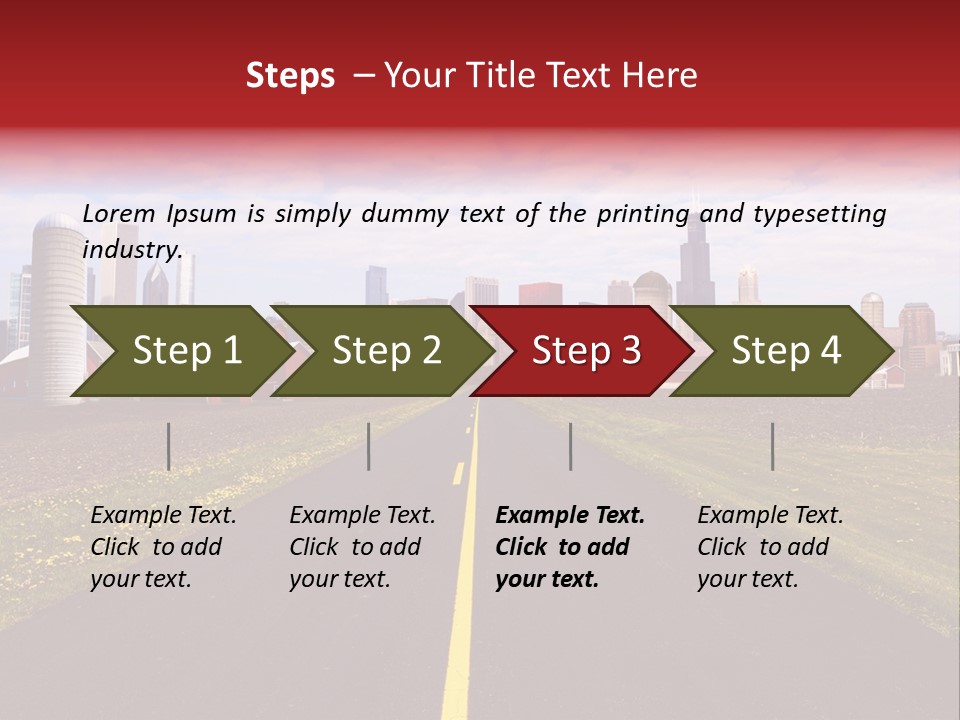 Wallpaper Ahead Street PowerPoint Template