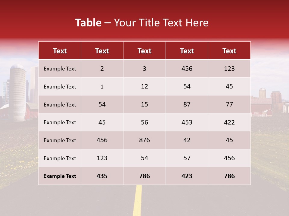 Wallpaper Ahead Street PowerPoint Template