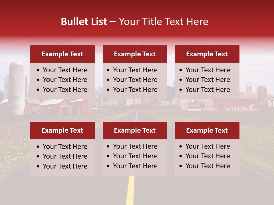 Wallpaper Ahead Street PowerPoint Template