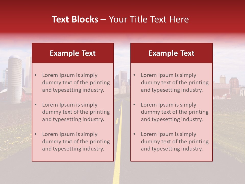 Wallpaper Ahead Street PowerPoint Template