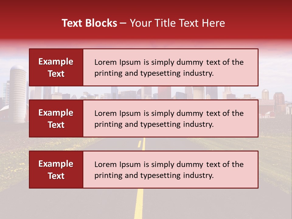 Wallpaper Ahead Street PowerPoint Template