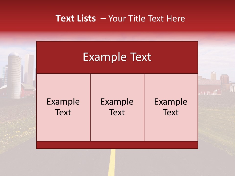 Wallpaper Ahead Street PowerPoint Template