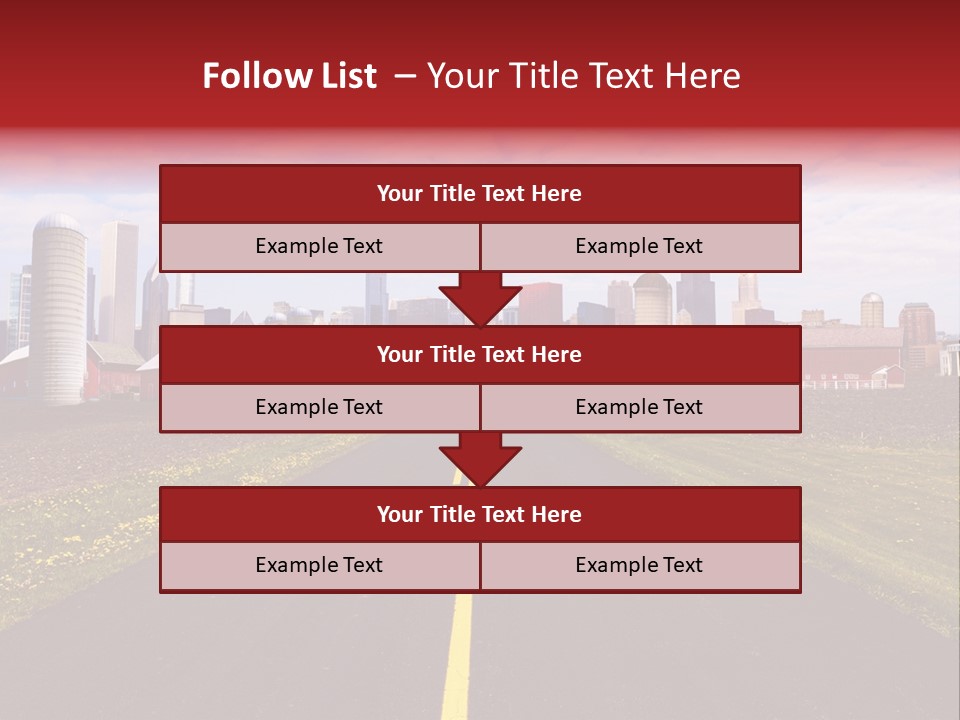 Wallpaper Ahead Street PowerPoint Template